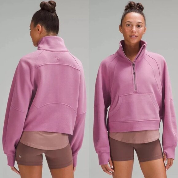 Lululemon Scuba Oversized Funnel-Neck Half Zip in Velvet Dust Size XS/S - Picture 1 of 12